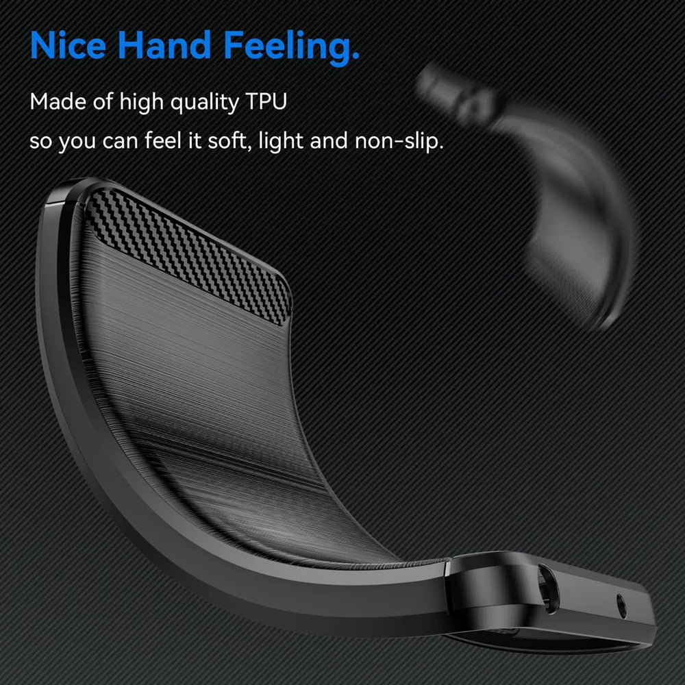 Schwarze Carbon-Hülle, TPU, Seitenansicht, Xiaomi 15 Ultra.