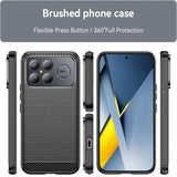 Dunkelgraue Carbon-Hülle, verschiedene Ansichten, mit Xiaomi Poco F8 Ultra.