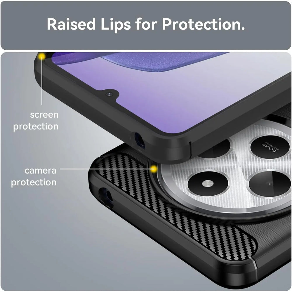 Stylische und elegante Handyhülle für Xiaomi Redmi 14C in Carbonoptik