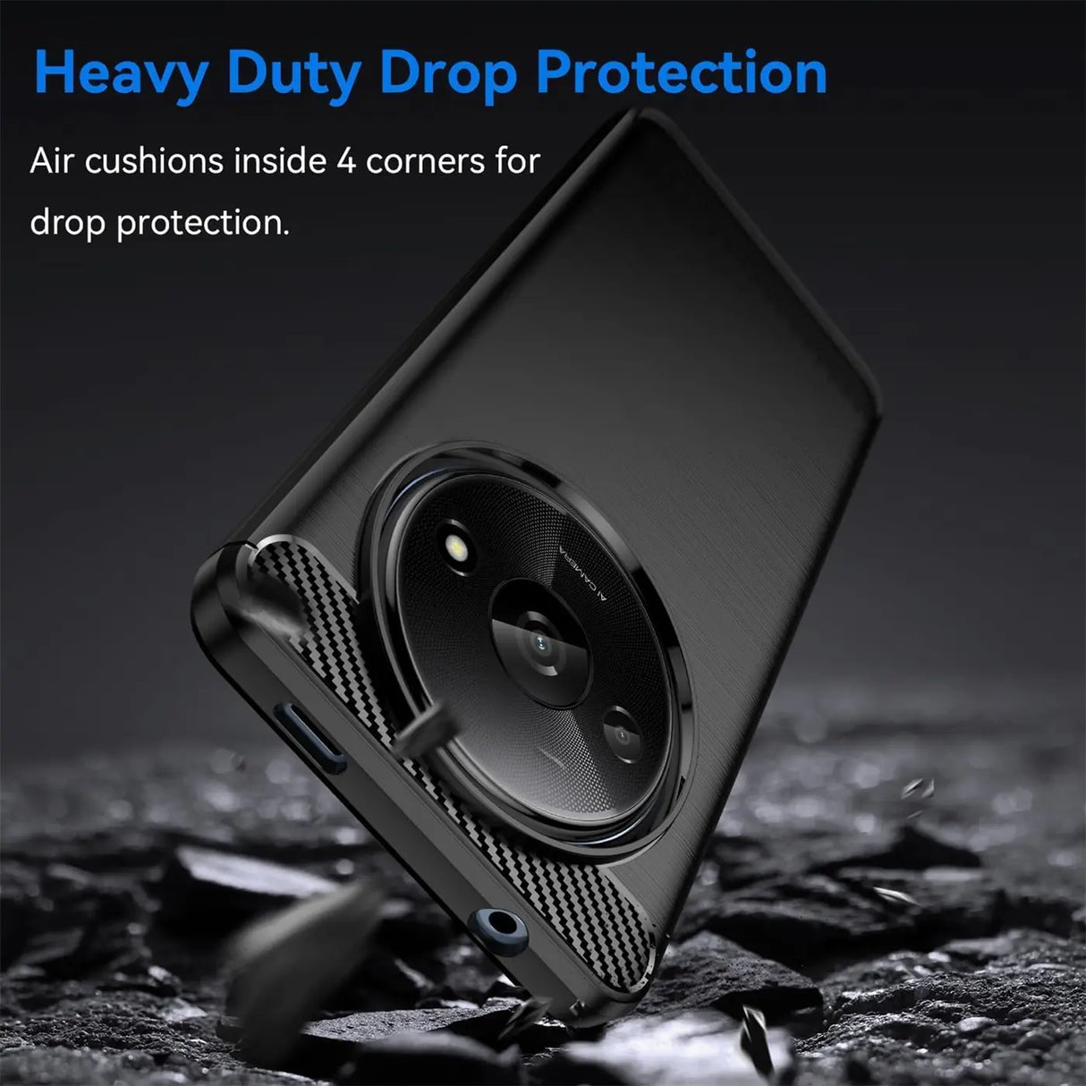 Stylische und elegante Handyhülle für Xiaomi Redmi A3 in Carbonoptik