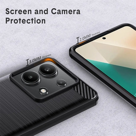 Stylische und elegante Handyhülle für Xiaomi Redmi Note 13 4G in Carbonoptik