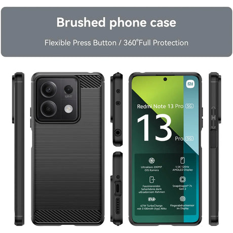 Stylische und elegante Handyhülle für Xiaomi Redmi Note 13 Pro 5G in Carbonoptik