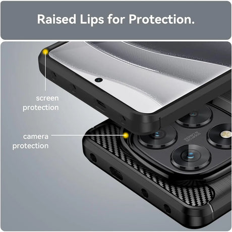 Stylische und elegante Handyhülle für Xiaomi Redmi Note 14 Pro 5G in Carbonoptik