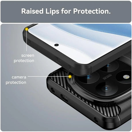 Stylische und elegante Handyhülle für Xiaomi Redmi Note 14 Pro+ 5G in Carbonoptik
