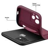 iPhone 11 Handyhülle in Lila mit Kameraschutz und Kartenfach