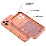 iPhone 11 Pro Max Handyhülle in Rosa mit Kameraschutz und Kartenfach