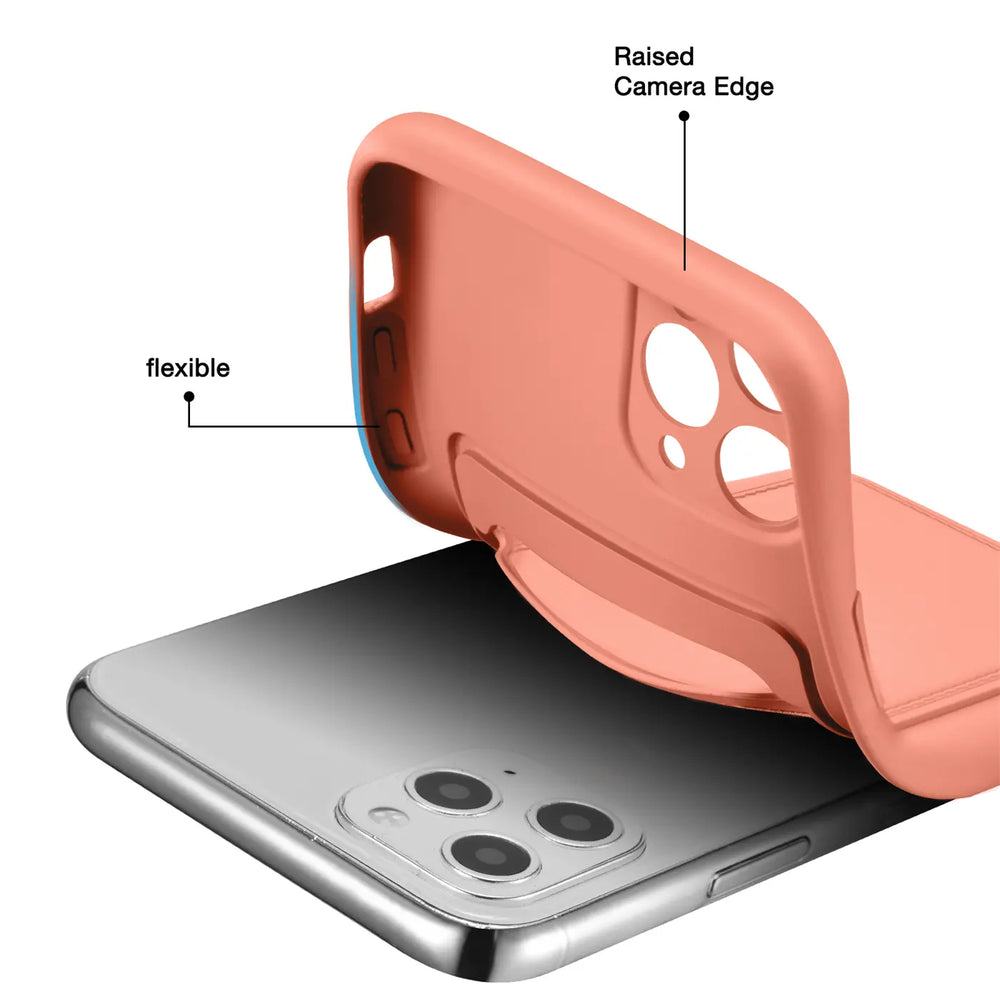 iPhone 11 Pro Max Handyhülle in Rosa mit Kameraschutz und Kartenfach