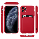 iPhone 11 Pro Max Handyhülle in Rot mit Kameraschutz und Kartenfach