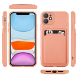 iPhone 11 Handyhülle in Rosa mit Kameraschutz und Kartenfach