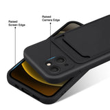 iPhone 13 Mini Handyhülle in Schwarz mit Kameraschutz und Kartenfach