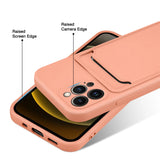 iPhone 13 Pro Max Handyhülle in Rosa mit Kameraschutz und Kartenfach