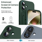 iPhone 16 Plus Handyhülle in Grün mit Kameraschutz und Kartenfach