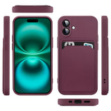 iPhone 16 Plus Handyhülle in Lila mit Kameraschutz und Kartenfach