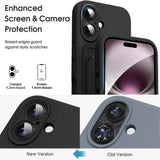 iPhone 16 Plus Handyhülle in Schwarz mit Kameraschutz und Kartenfach