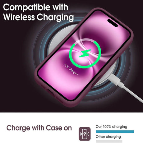 iPhone 16 Pro Handyhülle in Lila mit Kameraschutz und Kartenfach