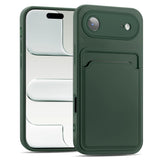 iPhone Air Handyhülle in Grün mit Kameraschutz und Kartenfach