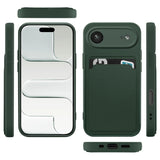 iPhone Air Handyhülle in Grün mit Kameraschutz und Kartenfach