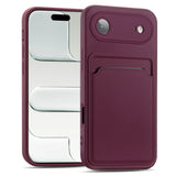 iPhone Air Handyhülle in Lila mit Kameraschutz und Kartenfach