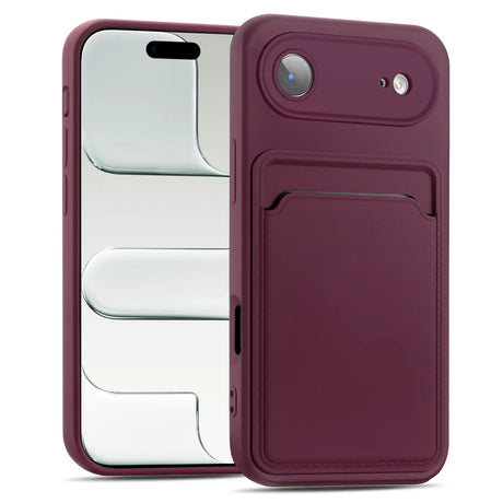 iPhone Air Handyhülle in Lila mit Kameraschutz und Kartenfach