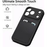 iPhone Air Handyhülle in Schwarz mit Kameraschutz und Kartenfach