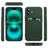 iPhone 17 Handyhülle in Grün mit Kameraschutz und Kartenfach