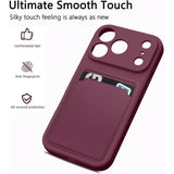 iPhone 17 Pro Handyhülle in Lila mit Kameraschutz und Kartenfach