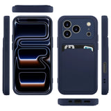 iPhone 17 Pro Max Handyhülle in Blau mit Kameraschutz und Kartenfach