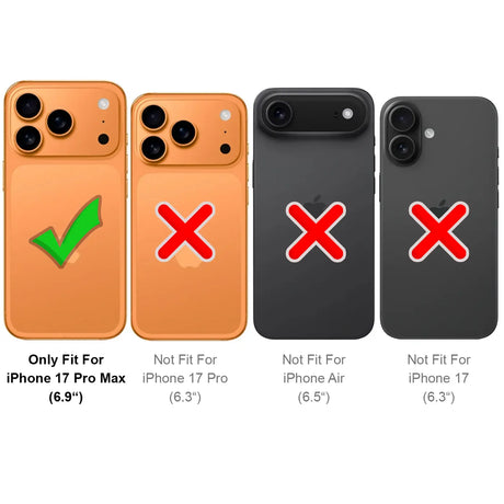 iPhone 17 Pro Max Handyhülle in Blau mit Kameraschutz und Kartenfach