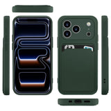 iPhone 17 Pro Max Handyhülle in Grün mit Kameraschutz und Kartenfach