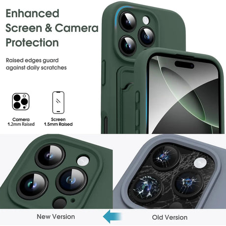 iPhone 17 Pro Max Handyhülle in Grün mit Kameraschutz und Kartenfach
