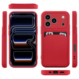 iPhone 17 Pro Max Handyhülle in Rot mit Kameraschutz und Kartenfach