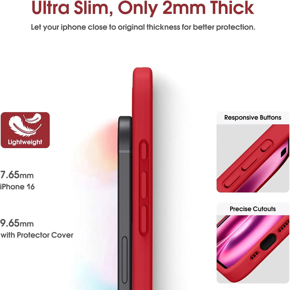 iPhone 17 Pro Max Handyhülle in Rot mit Kameraschutz und Kartenfach