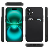 iPhone 17 Handyhülle in Schwarz mit Kameraschutz und Kartenfach