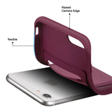 iPhone 7 / 8 / SE 2 / SE 3 Handyhülle in Lila mit Kameraschutz und Kartenfach