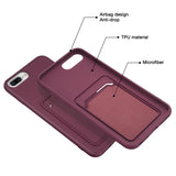 iPhone 7 Plus / 8 Plus Handyhülle in Lila mit Kameraschutz und Kartenfach
