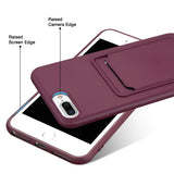 iPhone 7 Plus / 8 Plus Handyhülle in Lila mit Kameraschutz und Kartenfach