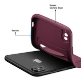 iPhone X / XS Handyhülle in Lila mit Kameraschutz und Kartenfach