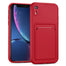 iPhone XR Handyhülle in Rot mit Kameraschutz und Kartenfach