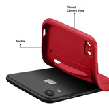 iPhone XR Handyhülle in Rot mit Kameraschutz und Kartenfach