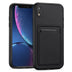 iPhone XR Handyhülle in Schwarz mit Kameraschutz und Kartenfach