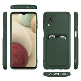 Samsung Galaxy A12 / M12 Handyhülle in Grün mit Kameraschutz und Kartenfach