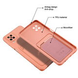 Samsung Galaxy A12 / M12 Handyhülle in Rosa mit Kameraschutz und Kartenfach