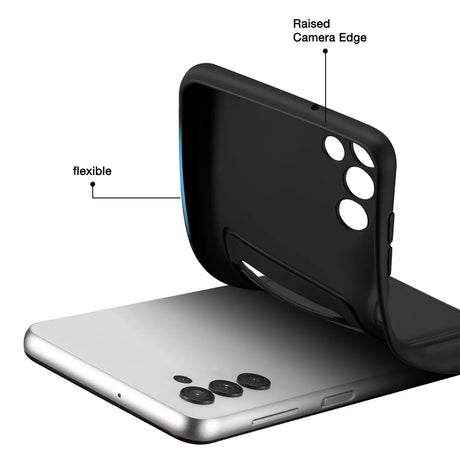 Samsung Galaxy A13 5G / A04s Handyhülle in Schwarz mit Kameraschutz und Kartenfach