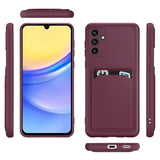 Samsung Galaxy A15 4G / 5G Handyhülle in Lila mit Kameraschutz und Kartenfach