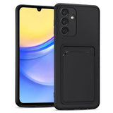 Samsung Galaxy A15 4G / 5G Handyhülle in Schwarz mit Kameraschutz und Kartenfach