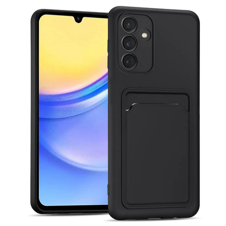 Samsung Galaxy A15 4G / 5G Handyhülle in Schwarz mit Kameraschutz und Kartenfach