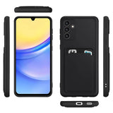 Samsung Galaxy A15 4G / 5G Handyhülle in Schwarz mit Kameraschutz und Kartenfach