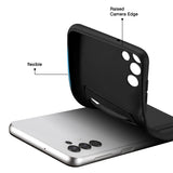 Samsung Galaxy A15 4G / 5G Handyhülle in Schwarz mit Kameraschutz und Kartenfach