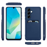 Samsung Galaxy A16 5G Handyhülle in Blau mit Kameraschutz und Kartenfach