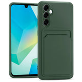 Samsung Galaxy A16 5G Handyhülle in Grün mit Kameraschutz und Kartenfach